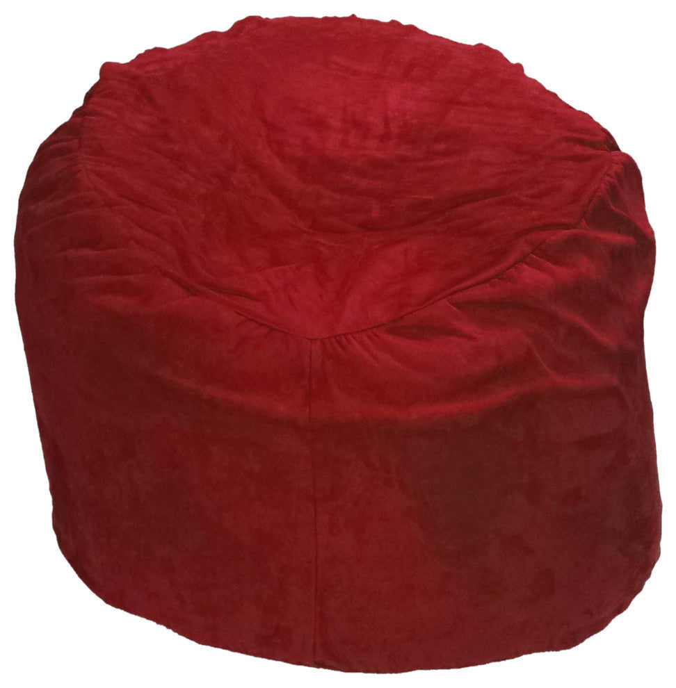 Plush Microfiber Bean Bag, Cinnamon Red, 5'
