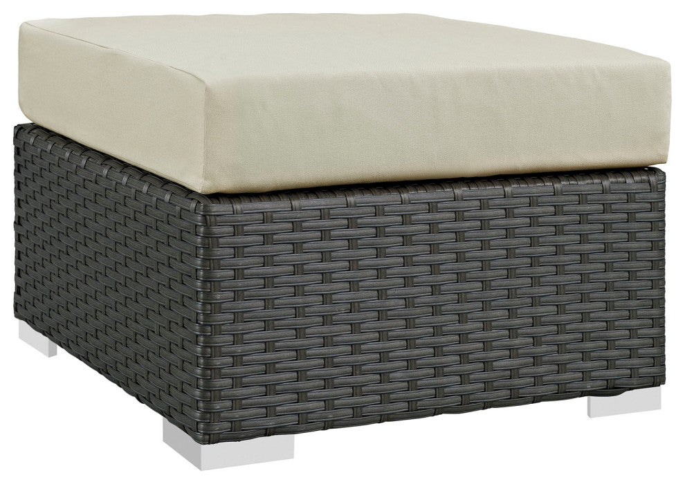 Canvas Antique Beige Sojourn 3-Piece Outdoor Patio Sunbrella Sectional Set