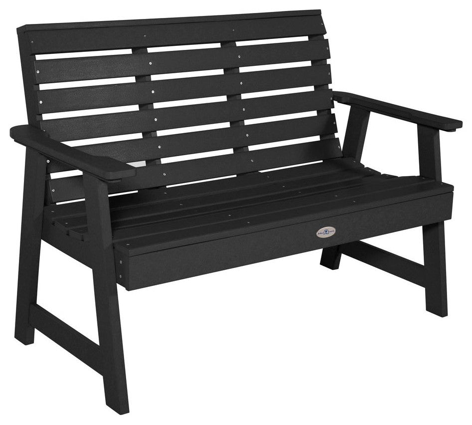 Riverside Garden Bench 4', Black Sand