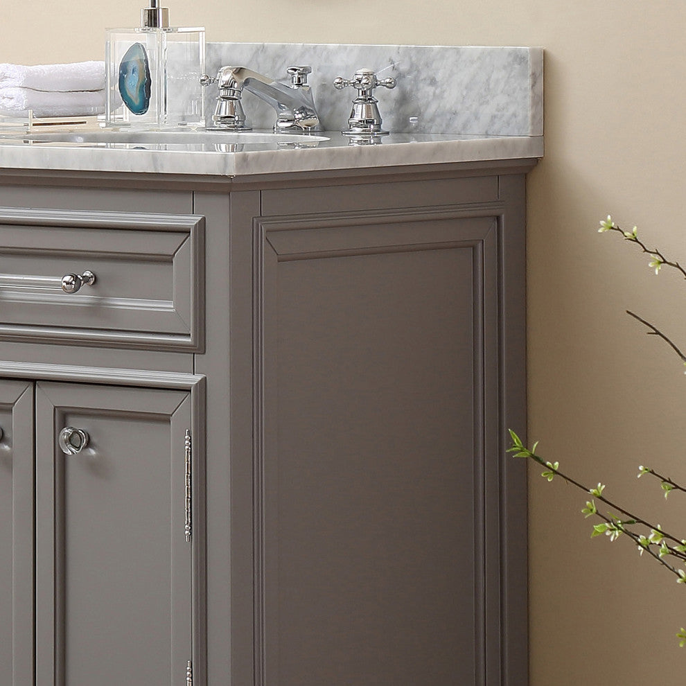 Derby Cashmere Bathroom Vanity, 24" Wide, No Mirror, No Faucet
