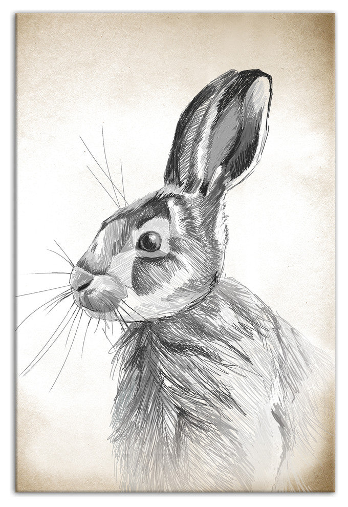 Dignified Hare Canvas Wall Art, 12x18