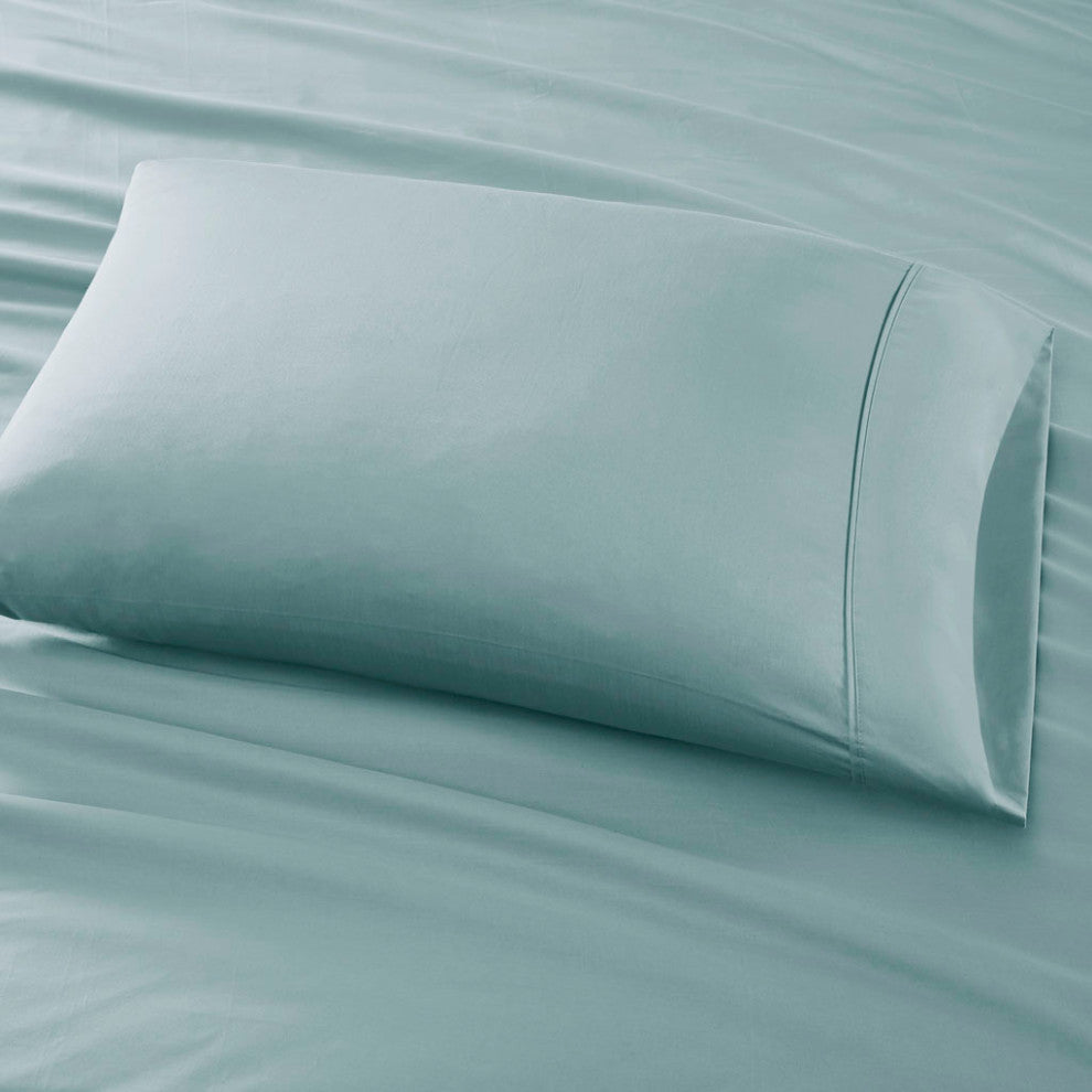 Madison Park 800 Thread Count Cotton-Blend Sateen 6-Piece Sheet Set, Aqua