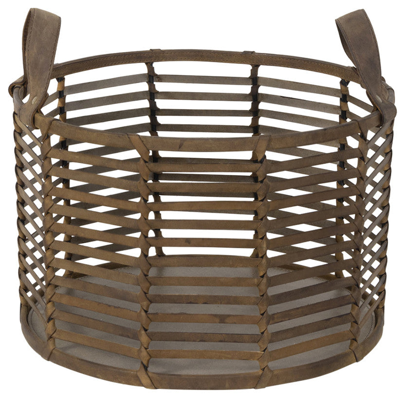 Regina Andrew Finn Leather Basket Small
