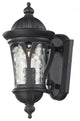 Doma 1 Light Outdoor Light, Black With Water Glass Glass