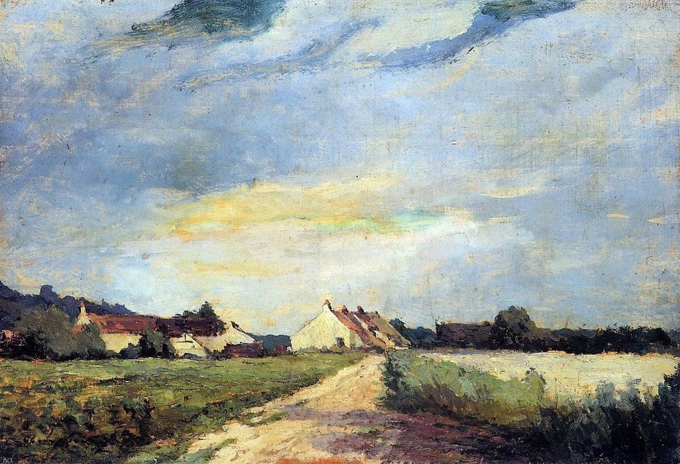Albert Lebourg Landscape with Houses - 18" x 27" Premium Canvas Print