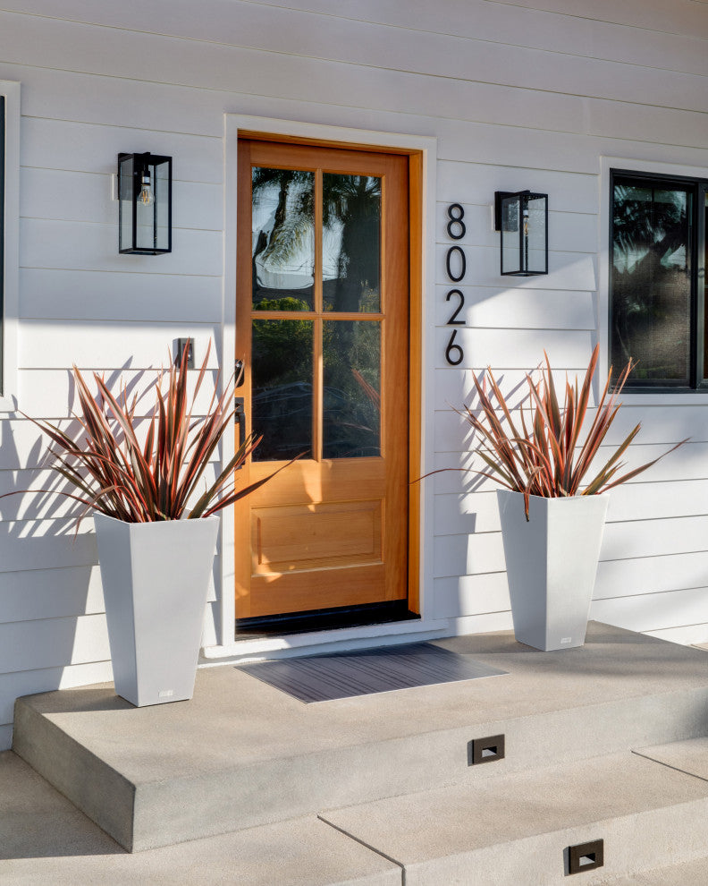 Midland Tall Square Planter, White, 26'', 1 Pack