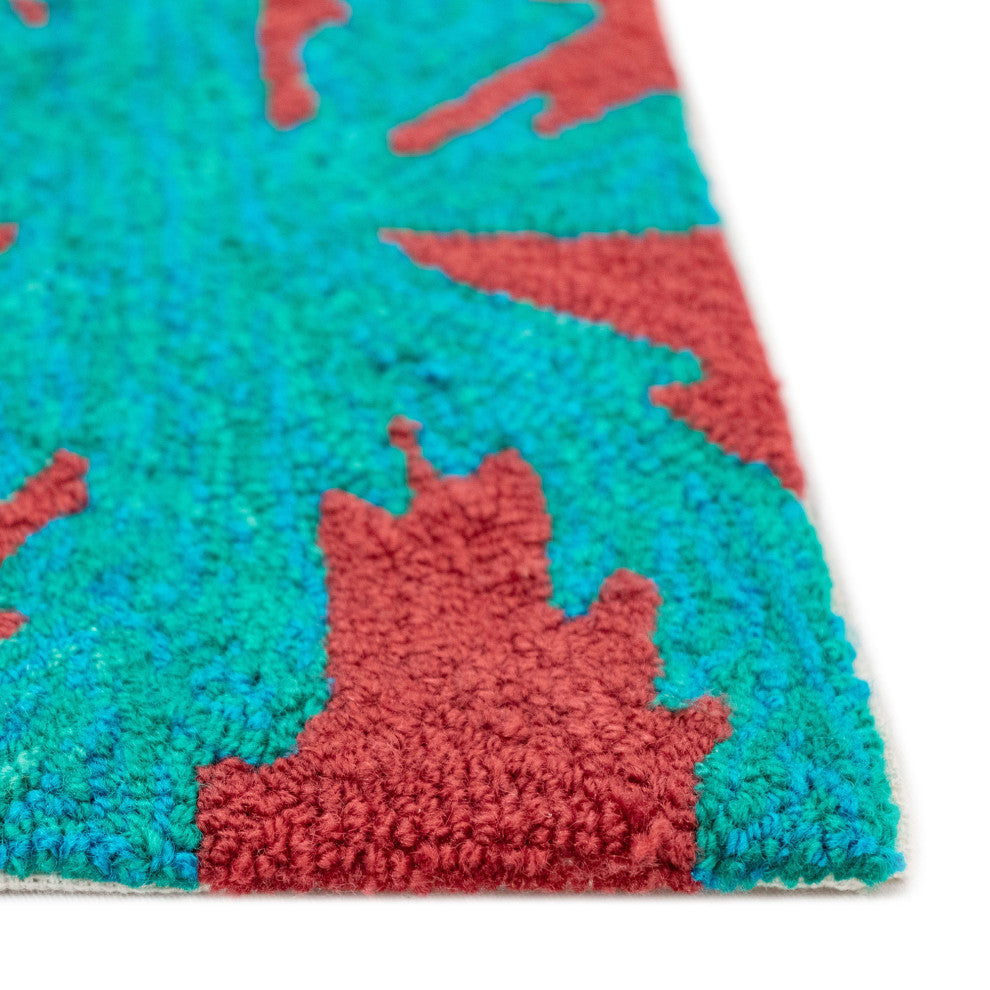 Frontporch Beach Trip Turquoise, 2'6x4'