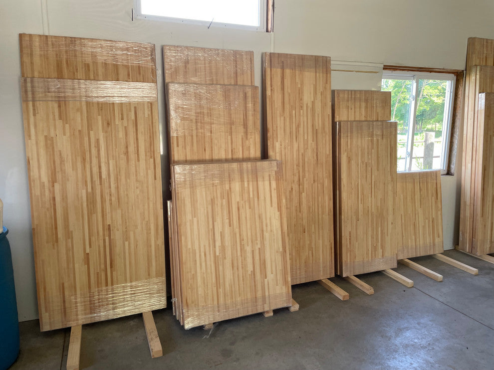 Custom Edge Grain Butcher Block Table Top, Island Top, Workbench, Desk Top, Maple, 36"x36"