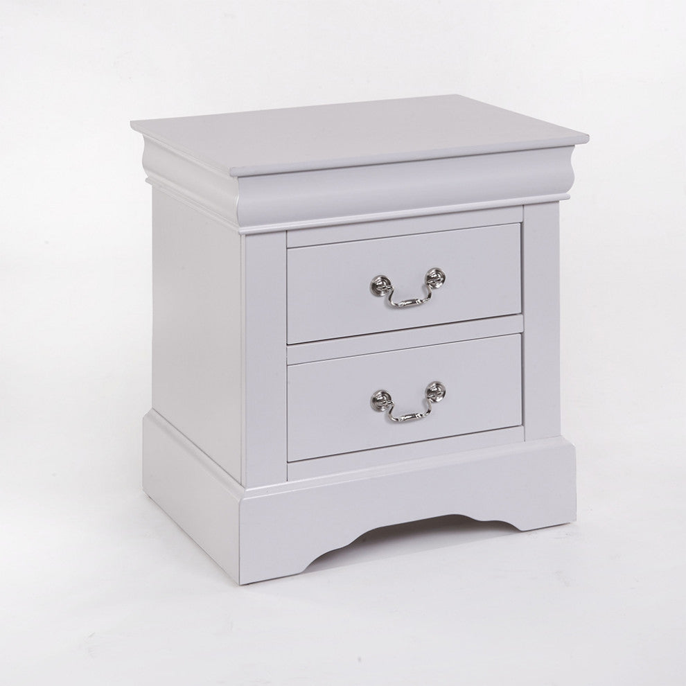 Louis Philippe III Nightstand, White