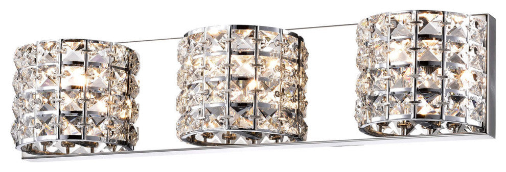 Camille 3-Light Wall Sconce With Crystal Shade