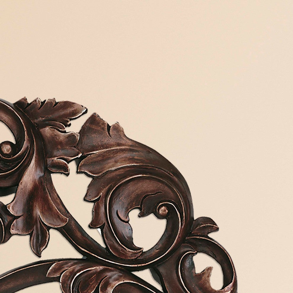 Aged Copper Leaf Swirl