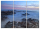 "Long Exposure at Sunset Over Rocks" Beach Metal Wall Art, 3 Panels, 36"x28"