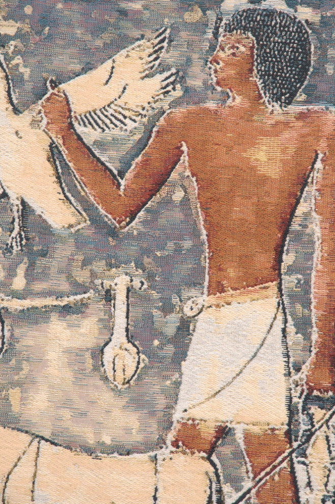 Saqqarah Blue Belgian Wall Tapestry