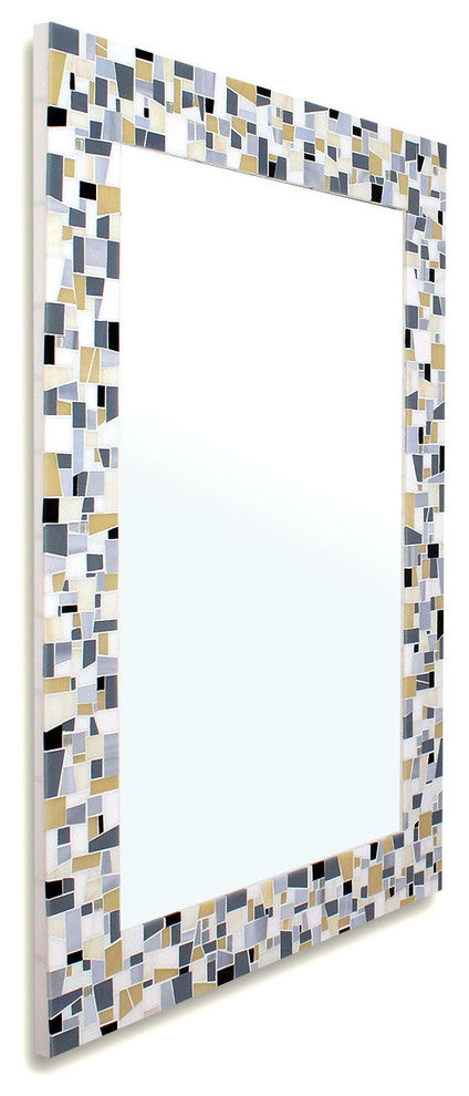 Stained Glass Mosaic Mirror, 24"x34", Vertical