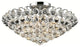 Elegant Godiva Flush Mount, Chrome Finish With Royal Cut Crystal