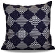 Check It Twice Pillow, Navy Blue, 26"x26"