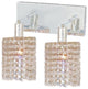 Elegant Mini Wall Sconce, Chrome Finish With Royal Cut Crystal