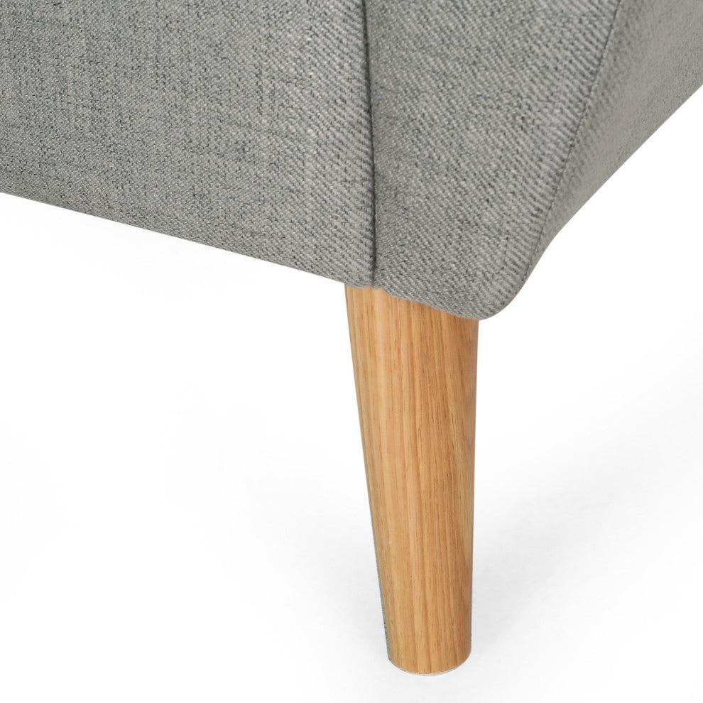 GDF Studio Angelina Mid-Century Fabric Club Chair, Gray