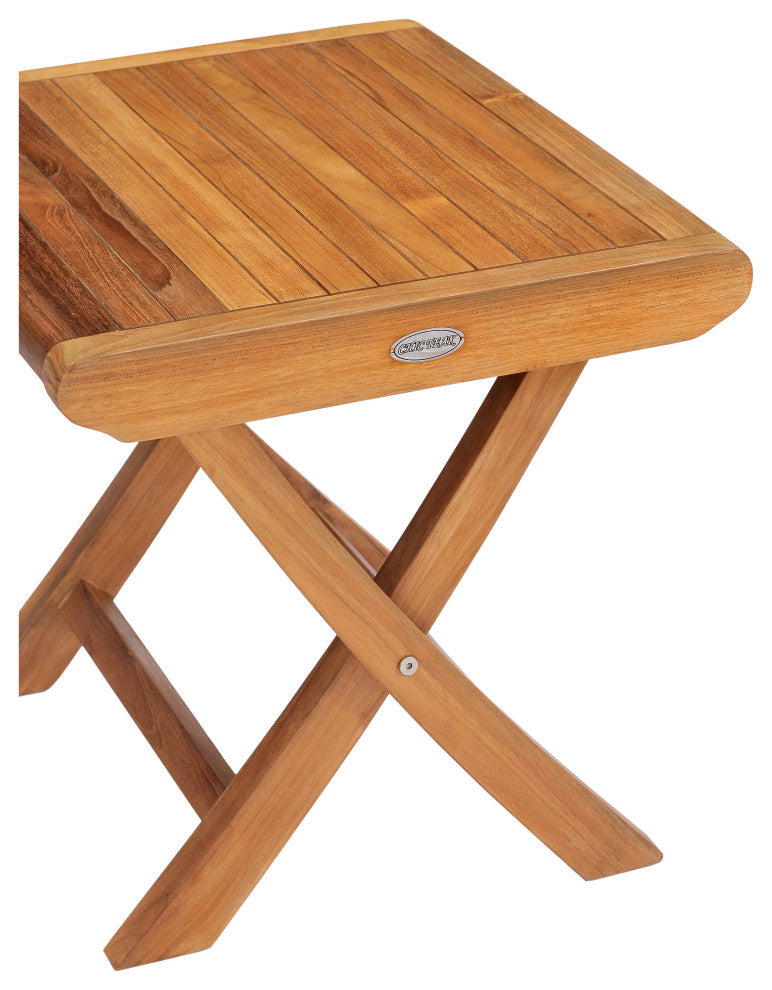 Teak Wood Miami Footstool / Side Table, Made From A-Grade Teak Wood
