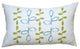 Hand Printed Linen Pillow - Branch, Blue/Yellow