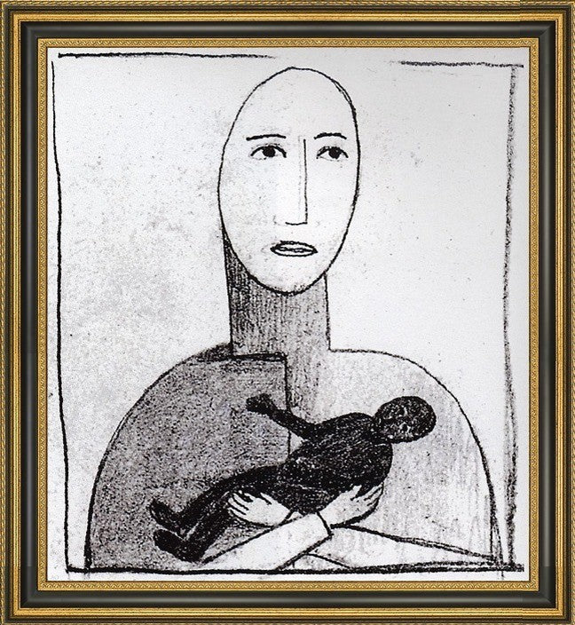 Kazimir Malevich Motherhood - 16" x 20" Framed Premium Canvas Print