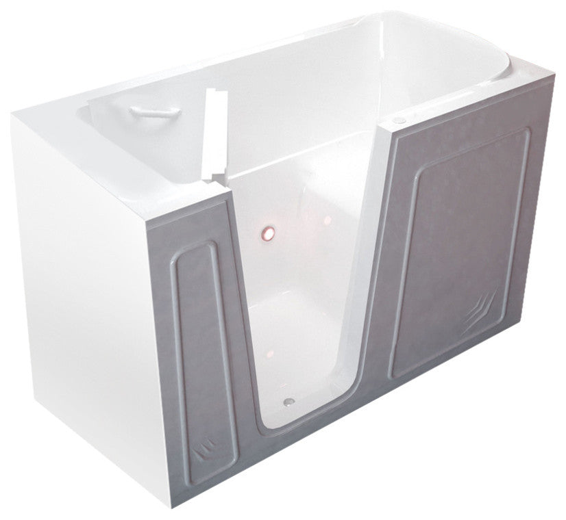 MediTub Walk-In 32 x 60 Left Drain White Soaking Walk-In Bathtub
