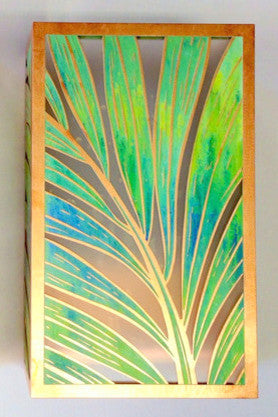 Coconut Palm Sconce 12" Patina Finish, Right
