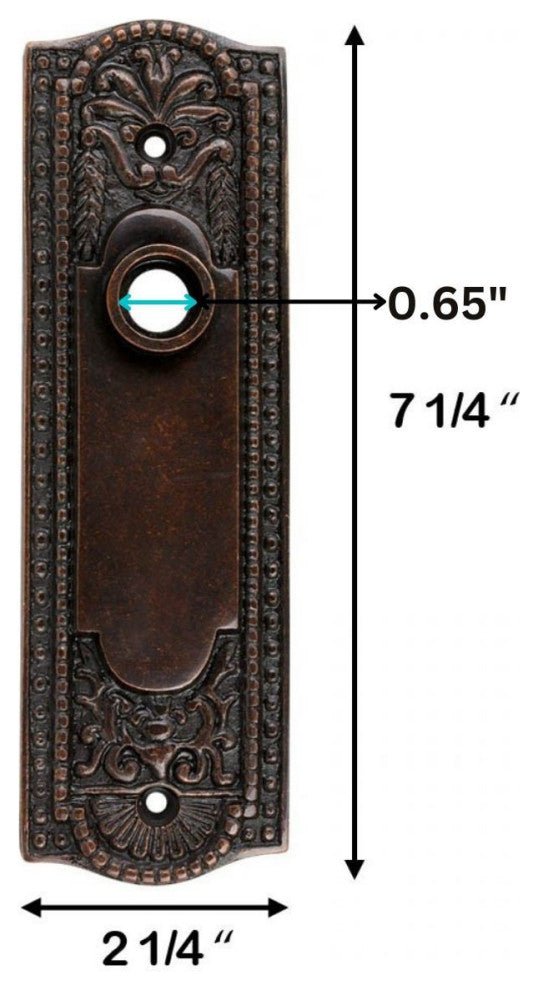 Black Door Plate Bronze Solid Brass Finish Without Keyhole Renovators Supply
