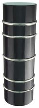 Arienne Cylinder Vase, Black and Platinum