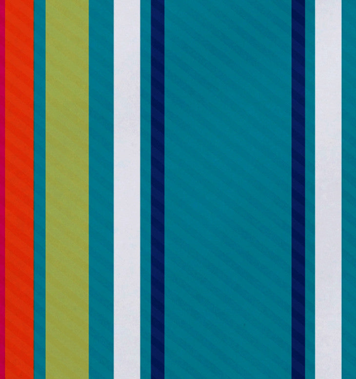 Multi-Stripe, Stripe Print Placemat, Set of 4, Turquoise