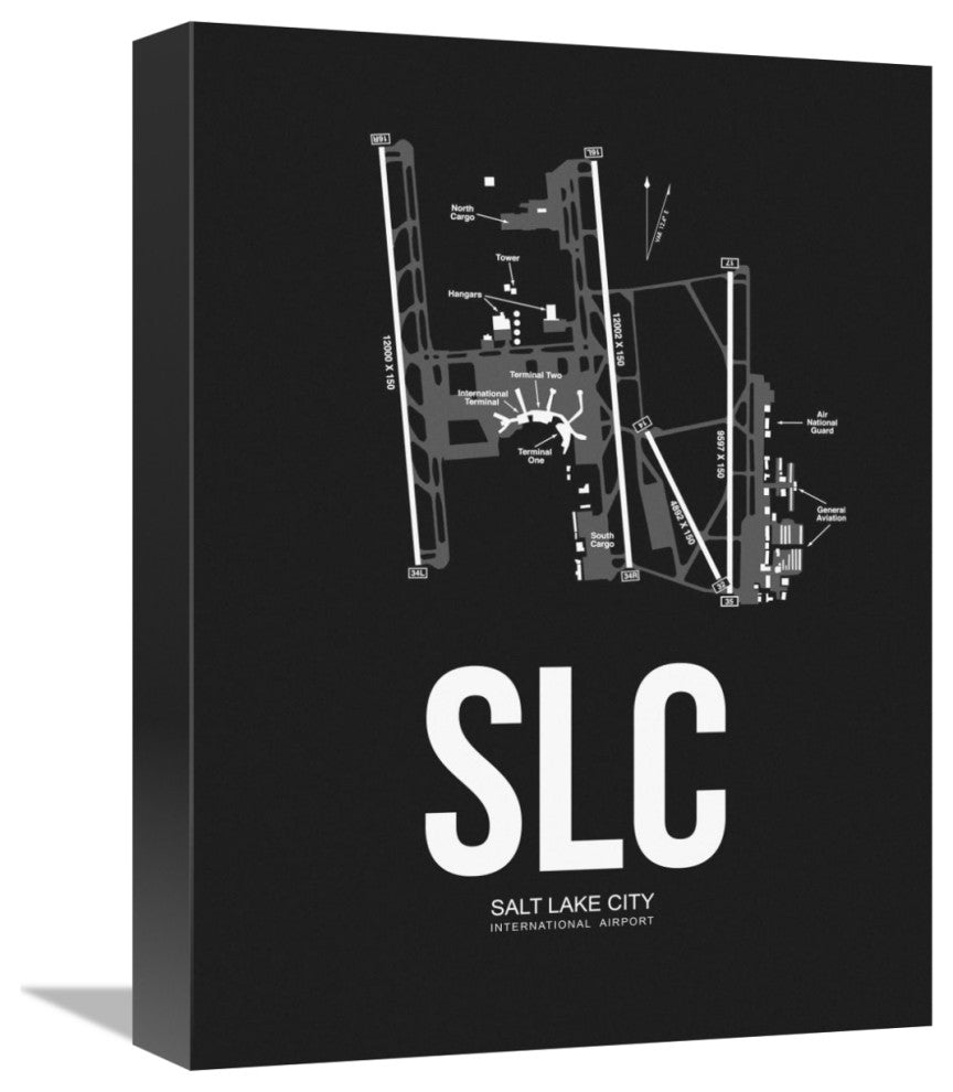 "Salt Lake City Airport Black" Fine Art Print