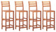Vidaxl Bar Stools, Set of 4, Solid Acacia Wood