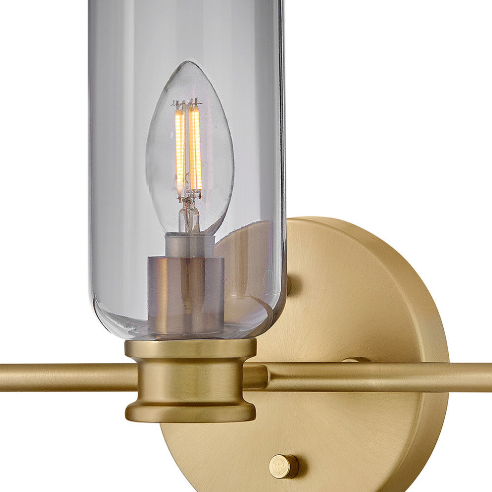 Lark Naomi Medium Three Light Vanity, Lacquered Brass