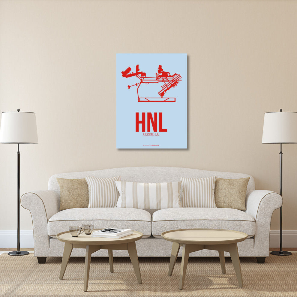 "HNL Honolulu Poster 1" Fine Art Print