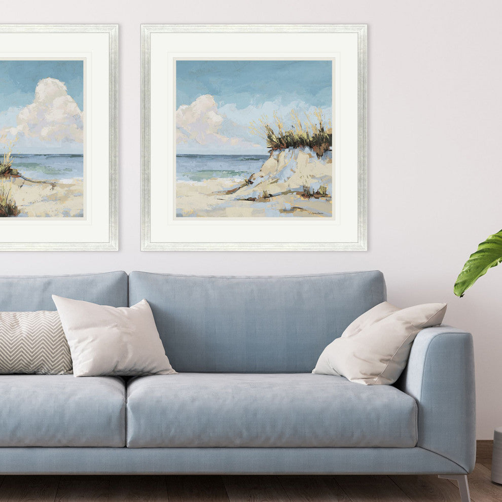 Cloudy Beach II Framed Art