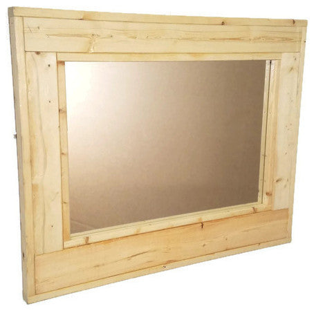 Herringbone Stained Vanity Mirror, Unfinished, 30"x36", Vertical