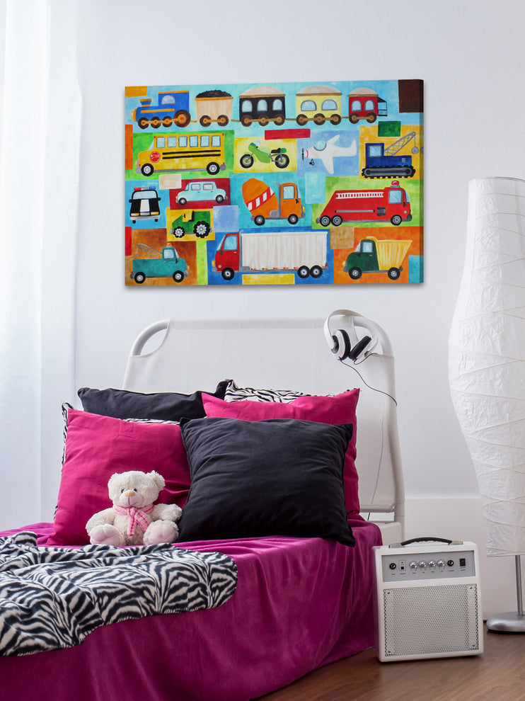 Marmont Hill, "Trains and Such" by Nicola Joyner Print on Wrapped Canvas