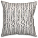 Gray and White Modern Herringbone 18x18 Throw Pillow