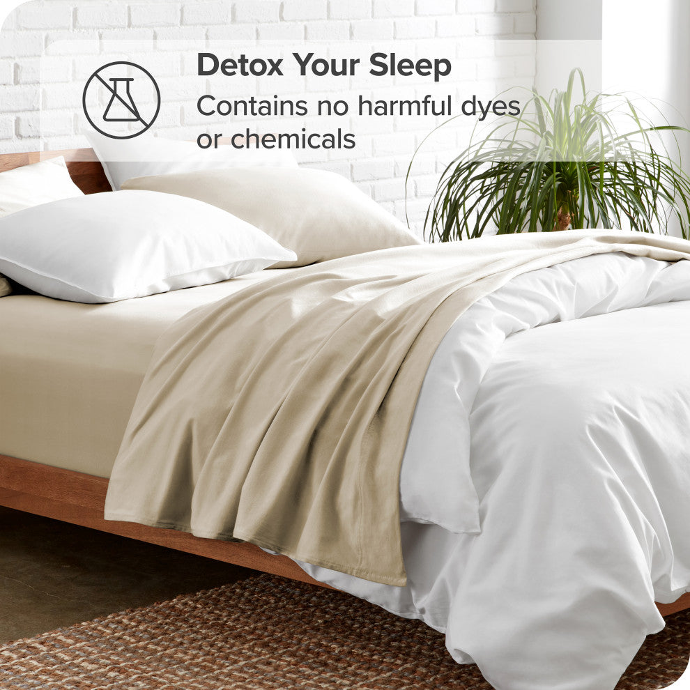 Bare Home 6-Piece Microfiber Sheet Set, Sand, Full