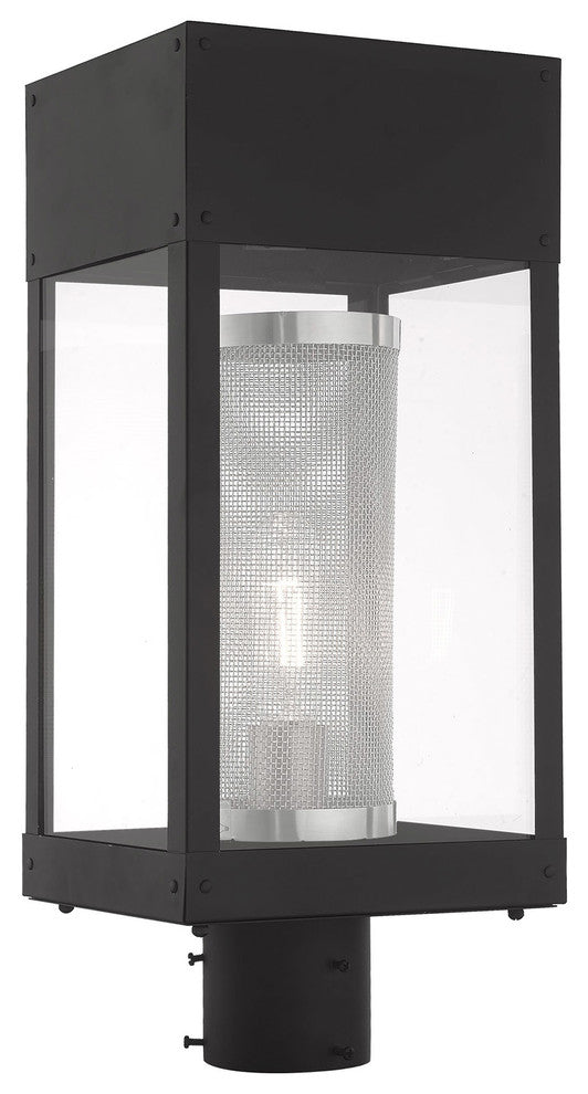 Contemporary Black Outdoor Post Top Lantern