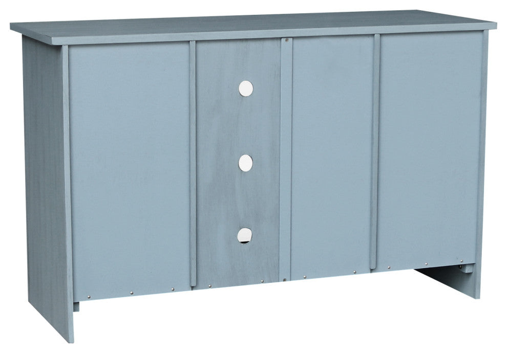 Entertainment / TV Stand - With 2 Doors - 48", Ocean Blue - Antique Rubbed