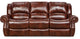 Telluride 100% Leather Double Reclining Sofa - Oxblood