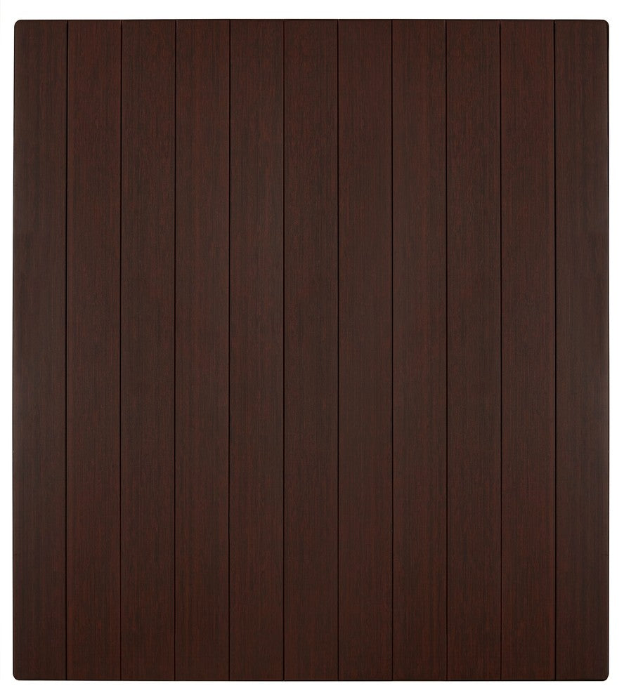 Ronson Bamboo Deluxe Roll-Up Chair Mat, Dark Cherry, No Lip, 43"x48"