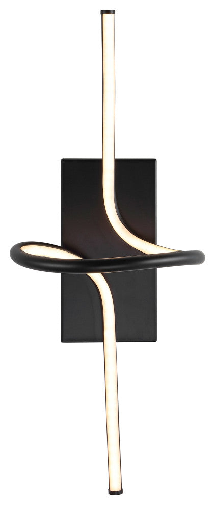 Sketch 9" Minimalist Metal Integrated LED Vanity Light Sconce, Black