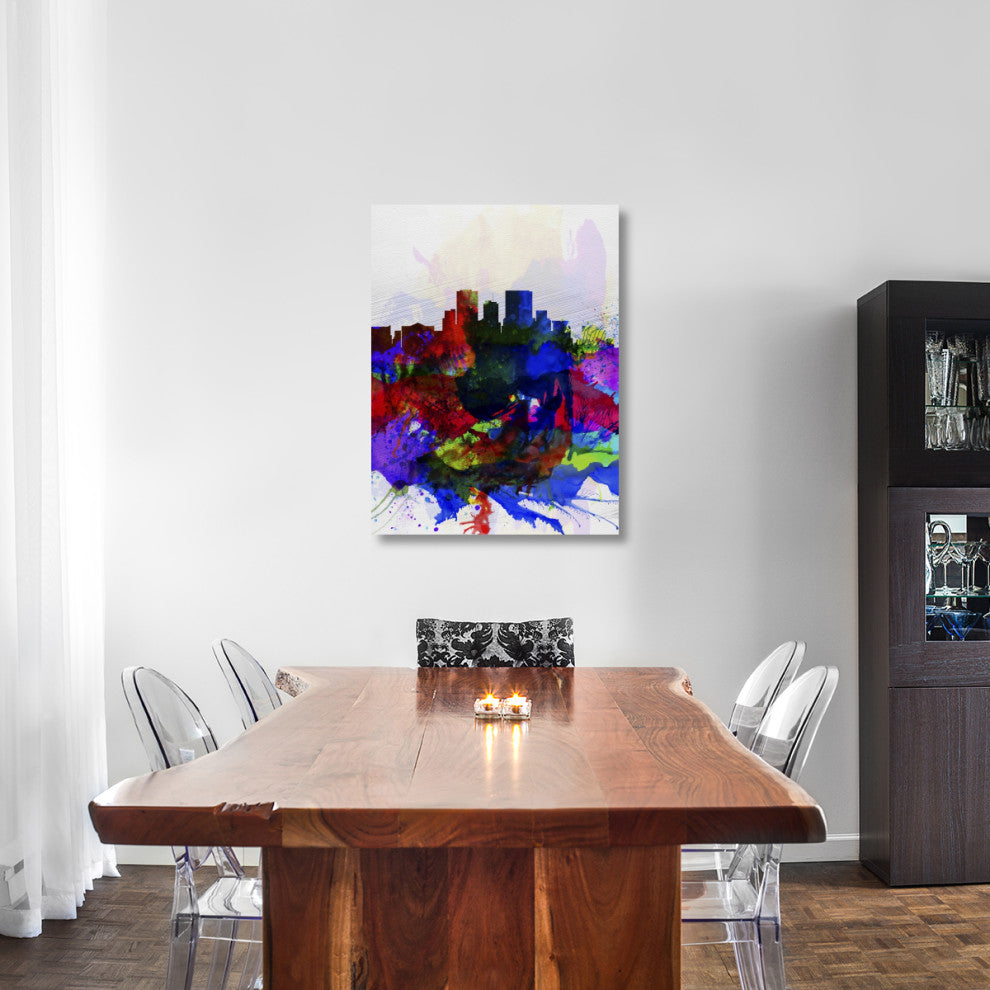 "El Paseo Watercolor Skyline" Fine Art Print