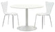 Modern Contemporary Kitchen 3-Piece SetDining Set White