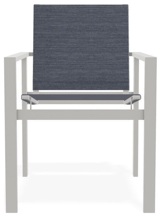 Tribeca Sling Outdoor Stackable Armchair, Augustine Denim/Snow