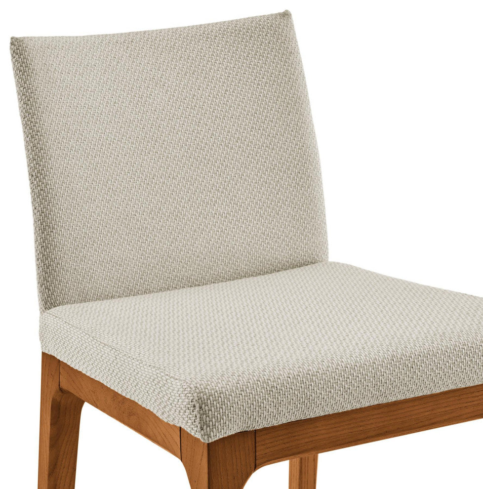 Devon Counter stool Walnut LegsSet of 2, Cardiff Cream, Fabric