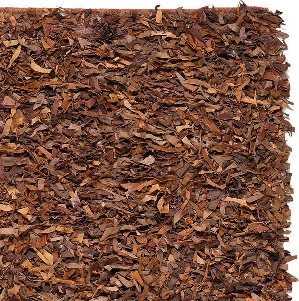 Safavieh Leather Shag Lsg511B Saddle Area Rug