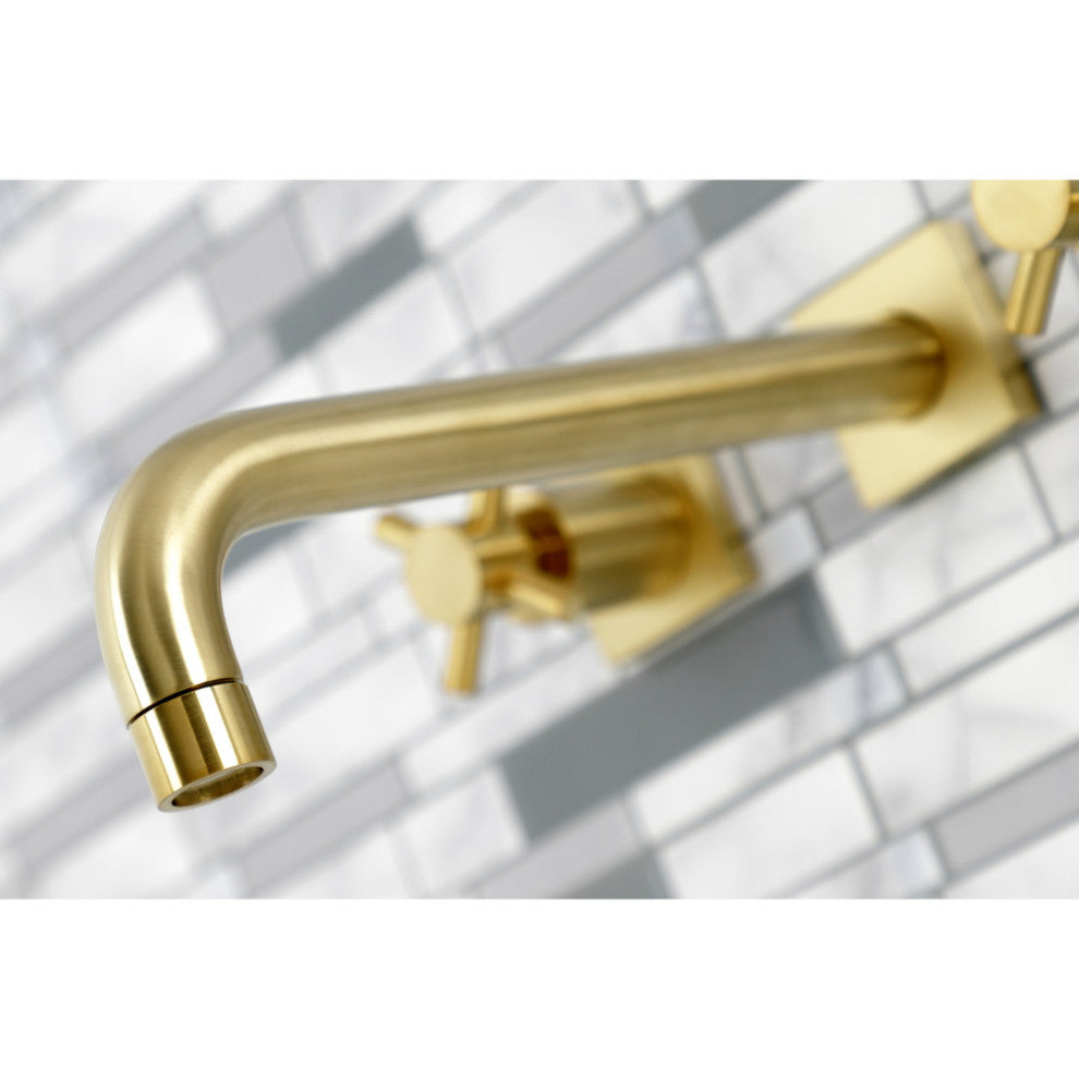 KS6027DX Wall Mount Tub Faucet, Brushed Brass